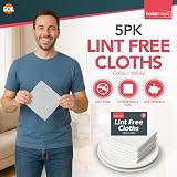 SOL 5pk Lint Free Cloth 30x30cm White Microfibre Cleaning Rags view 3