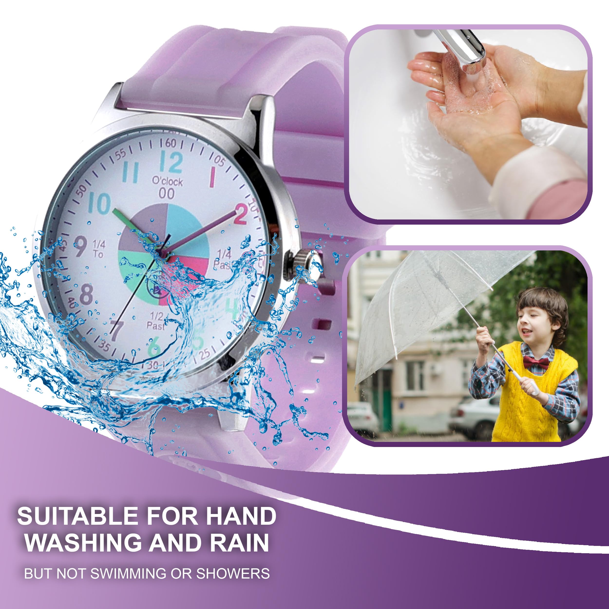 OWLCONIC Analog Kids Watch - Girls & Boys Watches Ages 7-12 - Kids Analog Watch - Telling Time Teaching Tool - Gift Watches for Girls and Boys