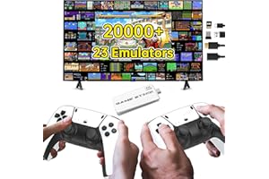 AOTKK Retro Game Console, Wireless Retro Game Stick with 23 Emulators, 4K HD Output, 20,000+ Nostalgia Games 64GB, TV-Connectable Gaming Console, 2.4G Wireless Controllers, Plug & Play Video Games