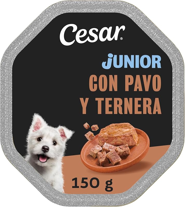 Tarrina Junior 14 x 150 g, con trozos Tipo paté de Ternera y Pavo