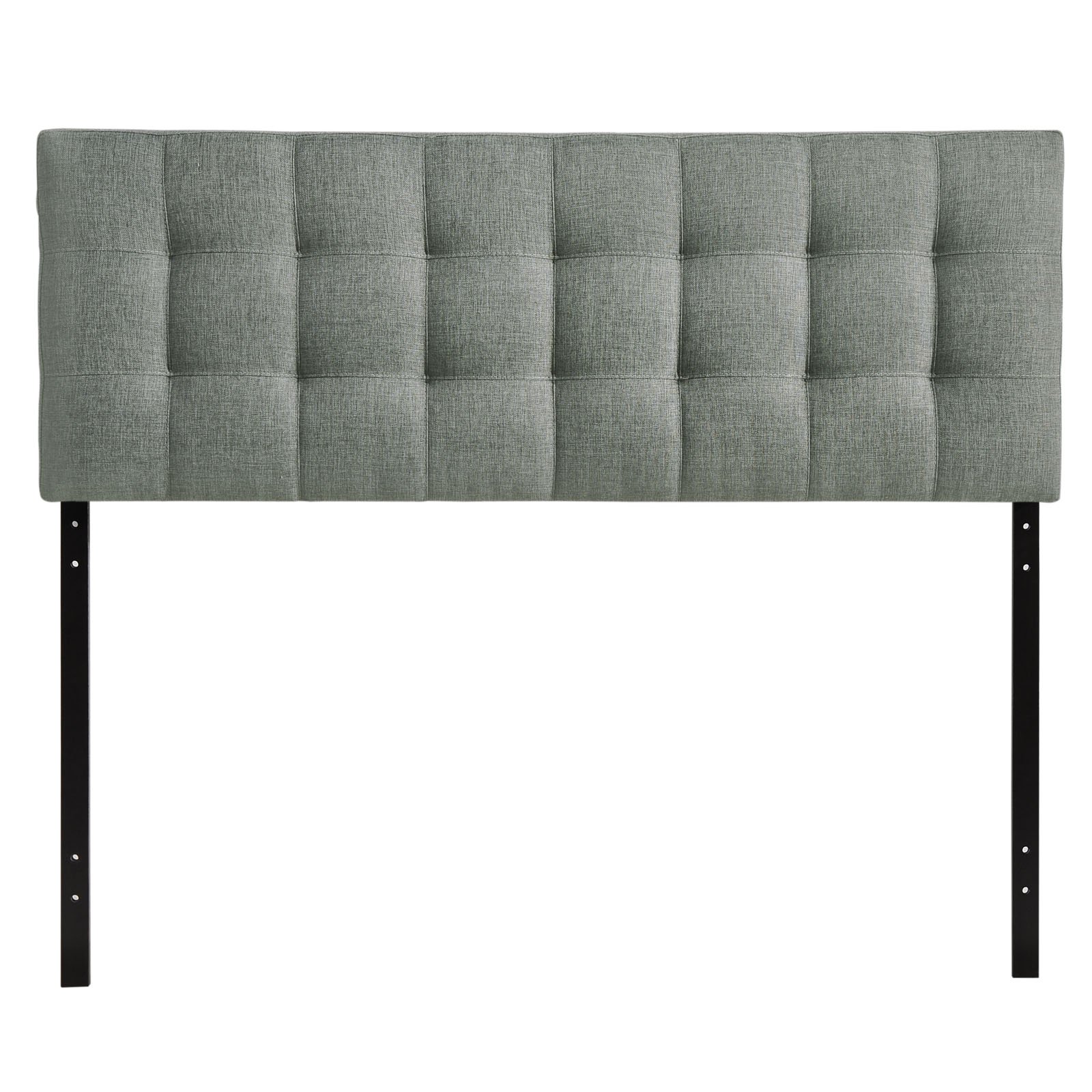 Modway Lily Upholstered Tufted Fabric Headboard Queen Size In Gray