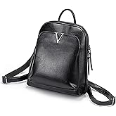 YALUXE Women's Fashion Backpack Handbags Genuine Leather Convertible Anti-theft Back Pack