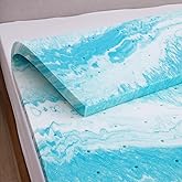 Mattress Topper King - 3 Inch Gel Memory Foam Mattress Topper King Size for Back Pain, CertiPUR-US Certified, Blue
