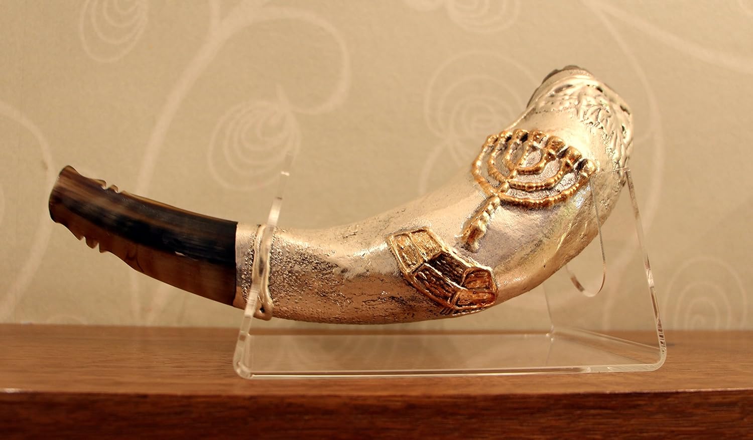 Shofart Israel Manora Lamp Jerusalem silver plated rams