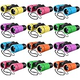 Yunsailing 12 Pcs Kids Binoculars Shockproof Mini Compact Binoculars for Kids Ages 3-12, Bulk Toddler Gifts for Classroom Bird Watching Camping Outdoor Play(Vivid Color)