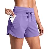 Soothfeel Women's Athletic Running Shorts with Pockets 3.5" Quick Dry High Waisted Workout Active Gym Shorts for Women