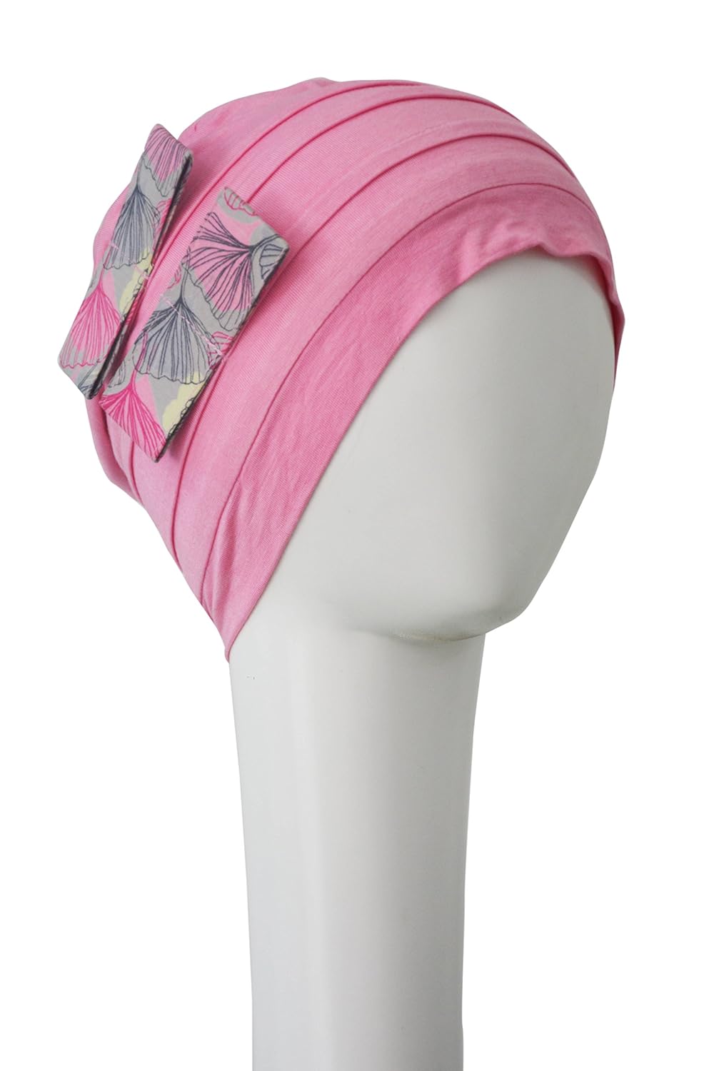chemo 3 seam bamboo cap with bows ( buy 1 get 1 sleep cap free )