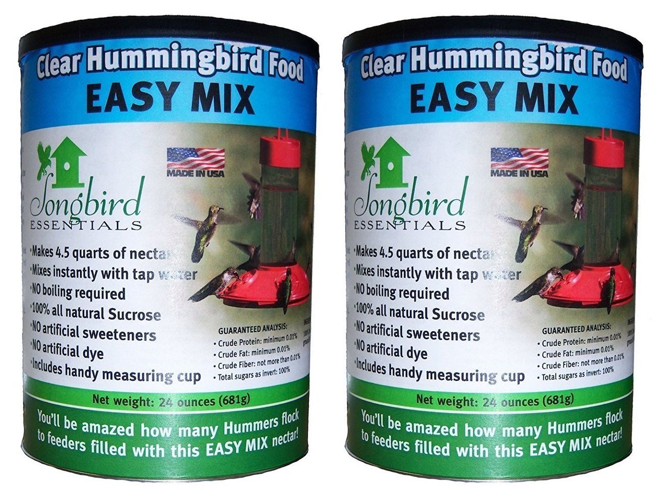 Photo 1 of (2 Pack) Songbird Essentials SE629 Clear Hummingbird Nectar, 24 Ounce2