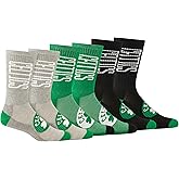 Ultra Game Men's NBA Official Athletic Cushioned Vertical Attack Team Crew Socks-3 Pack
