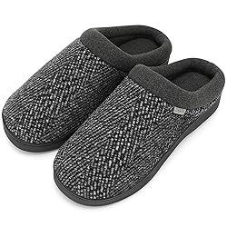 UBFEN Mens Slippers for Indoor Bedroom Memory Foam