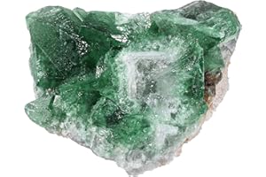dssmboom Natural Raw Fluorite Crystal Cluster Mineral Specimen for Collection, Madagascar Stone Green Fluorite Rough Geode Crystal for Meditation Home Office Decor, 0.11-0.22 lb