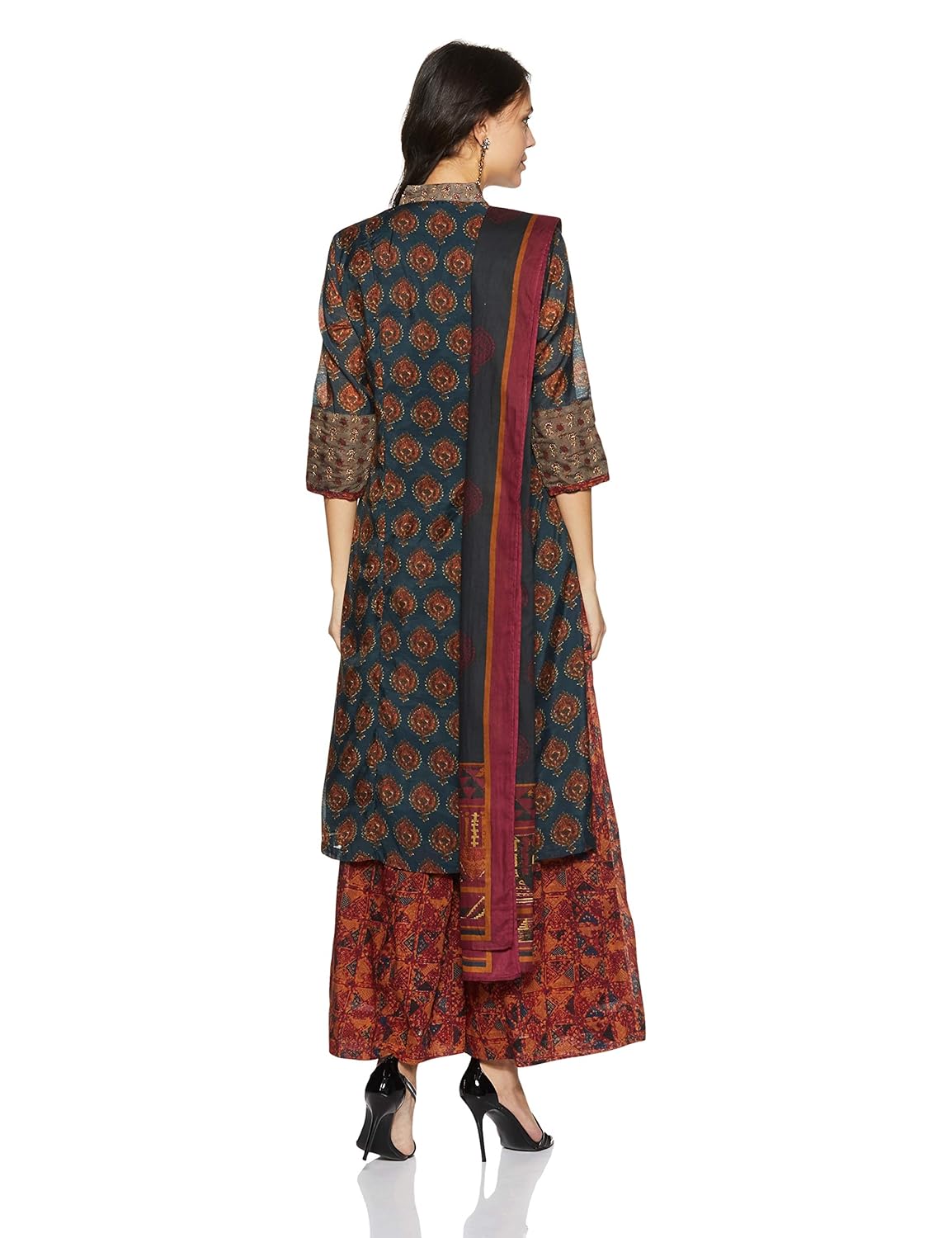 biba women's anarkali salwar suit set