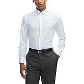 Haggar Men's Dress Shirts Long Sleeve Performance Slim Fit Dress Shirt