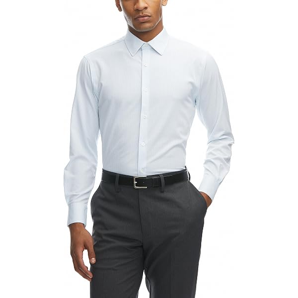 Amazon.com: Haggar Smart Wash Slim Fit Men's Button Down Dress Shirt, Black  Solid,S/14-14.5 32/33 : Clothing, Shoes & Jewelry