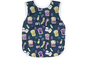 BapronBaby PBJ Pals Bapron - No Neck Tie Safer Bib for Baby & Toddler - Soft Waterproof Stain Resistant - Machine Washable - Sz Baby/Toddler 6m-3T