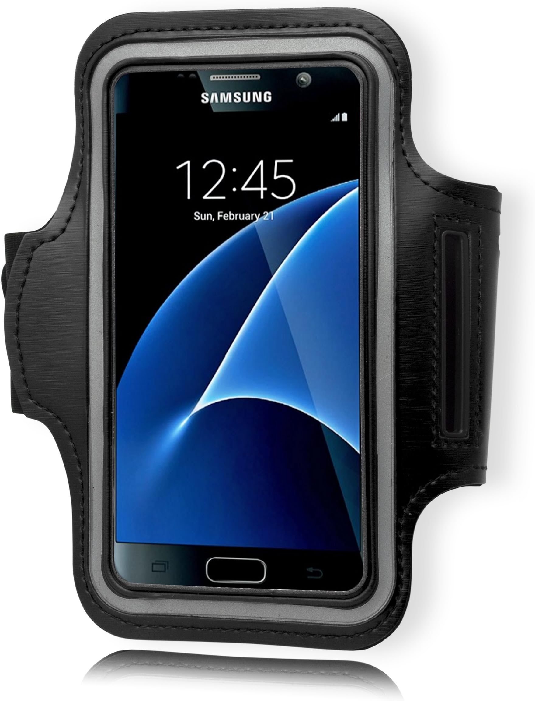 Samsung Galaxy S7 Armband, Bastex Black Runners Armband Case with Key Slot for Samsung Galaxy S7 G930