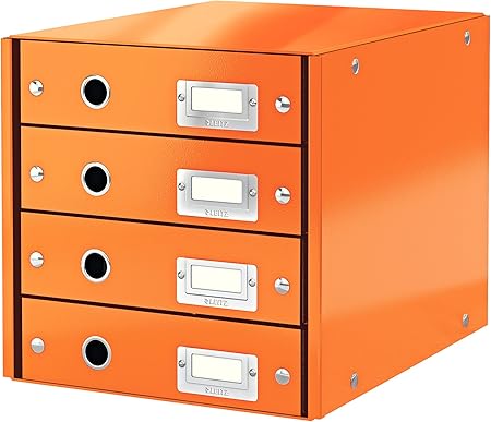 Amazon Com Leitz Wow Click And Store 4 Drawer Cabinet Metallic