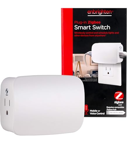 Jasco 28172 Z-Wave Plus Plug-in Smart Switch, Dual Plug