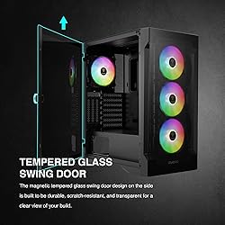 GAMDIAS ATX Mid Tower Gaming Case with 3 x 120mm