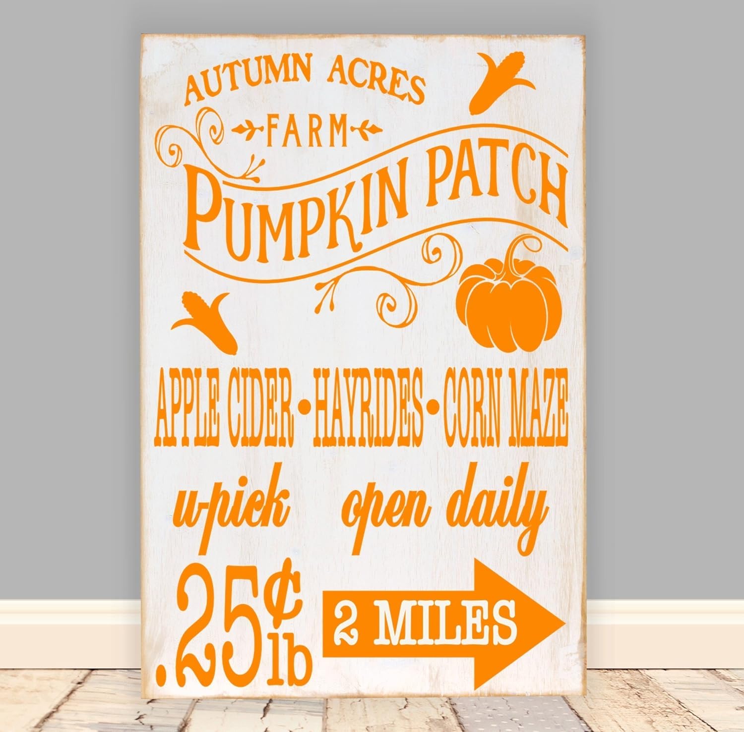 Amazon.com: Pumpkin Patch Vinyl Rustic Wood Sign 12"x18".: Handmade