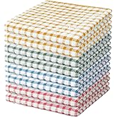 Nialnant 8 Pcs Kitchen Dish Rags,100% Cotton Soft Absorbent | Quick Drying Dish Cloths for Kitchen, Washing Dishes, Cleaning rags-11 x 11In