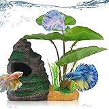 COOSPIDER Betta Fish Leaf Pad Hammock Aquarium