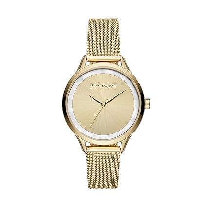 Armani Exchange Damen Analog Quarz Uhr mit Edelstahl Armband AX5601