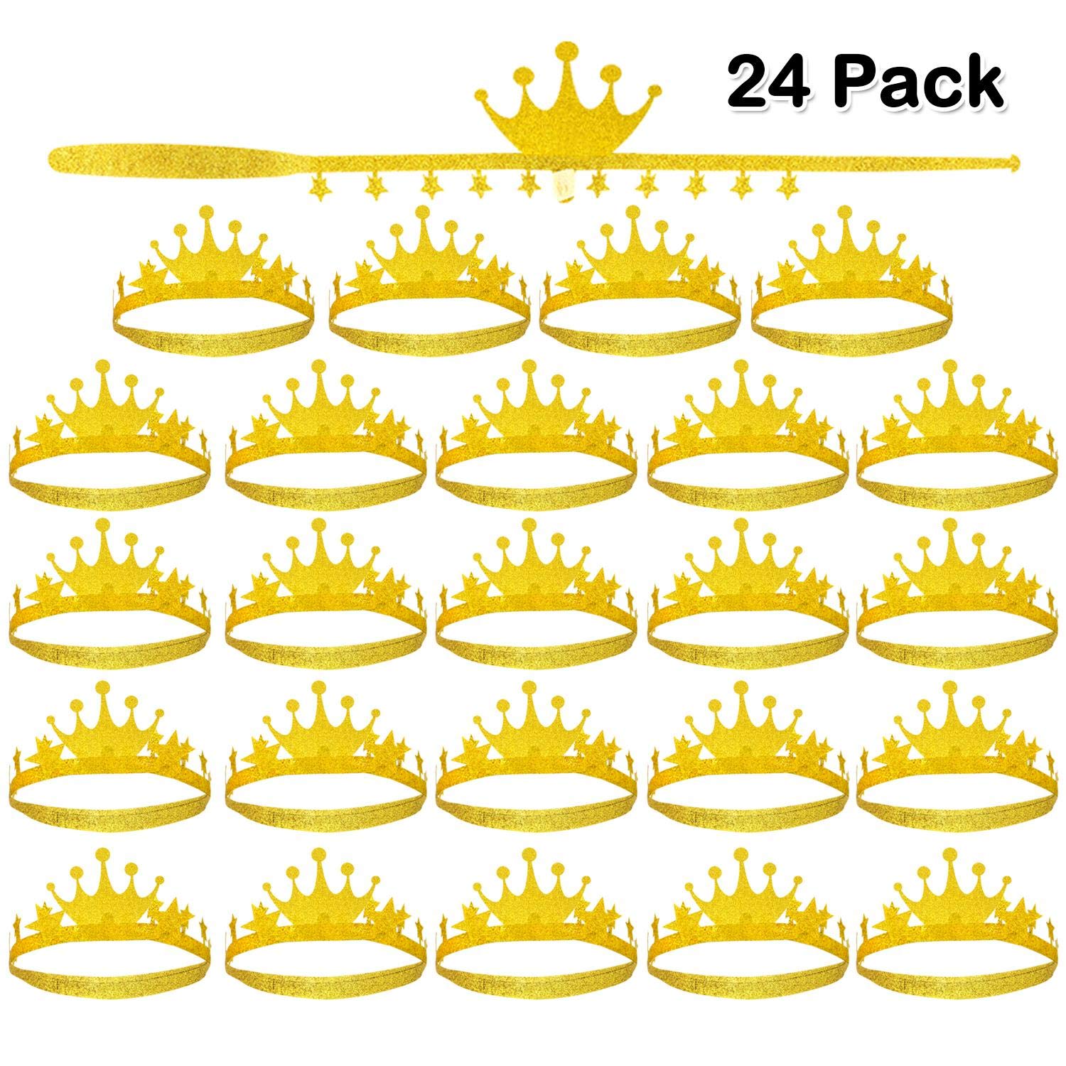 24 Pack Gold Crown Plastic Party Golden Crowns Hats King Crowns For Party Birthday Celebration Baby Shower Photo Props Toys Games Dprd Tasikmalayakab Go Id