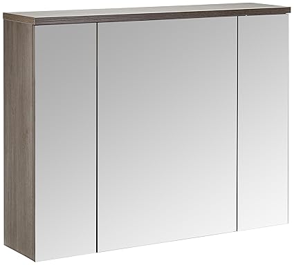 trendteam ADO50521 Bad Spiegelschrank XXL Rauchsilber, BxHxT 96x73x22 cm
