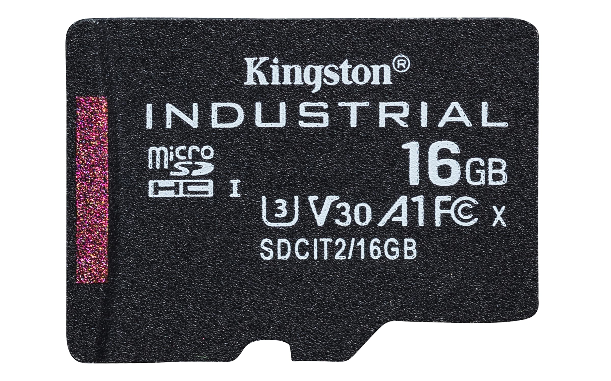 Kingston Industrial microSD - 16GB microSDHC Industrial C10 A1 pSLC Card Single Pack w/o Adapter - SDCIT2/16GBSP