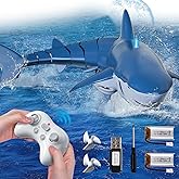 Remote Control Shark Toys for Boys Kids, 1:18 Scale High Simulation Shark for Pool, 2.4Ghz Electric RC Shark Boat Fish Toys w