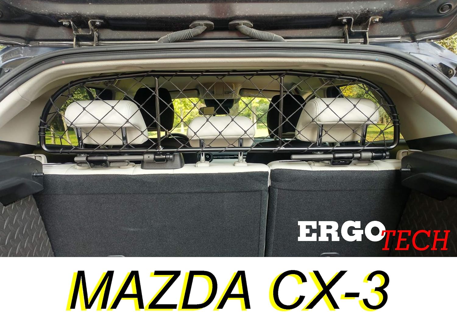 ERGOTECH Trennnetz Für FIAT Panda - Hunde- & Gepäcksicherung Ohne Bohren