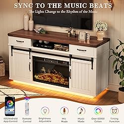 59'' Fireplace TV Stand with 3D Flame Electric