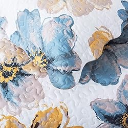 HoneiLife Quilt Set Queen Size - 3 Piece Microfiber