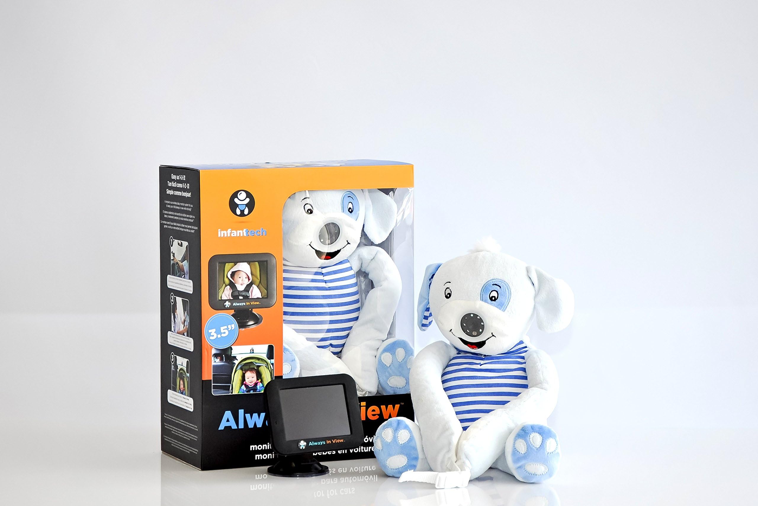 Infanttech (Old Model) Always-in-View 3.5" Video Baby Monitor -The Baby Monitor for Home, Cars, and On The Go (Puppy)