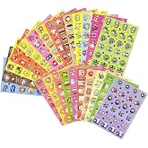 VKPI Scratch and Sniff Stickers, 576 Pieces Fruits and Foods Smelly Stickers, 24 Scents Sheets, 144 Designs, Reward Motivate Stickers for Kids, Teachers, Parents, Crafts, Party Favor, Christmas Gift
