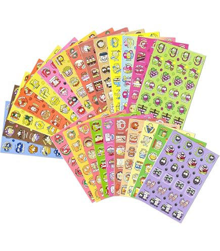 Dr. Stinky's Scratch N Sniff Sticker 6er-Pack – Düfte: Kuh, Speck, Hot Wings, Dreck, Feuerwerk, Müll | 162 Sticker