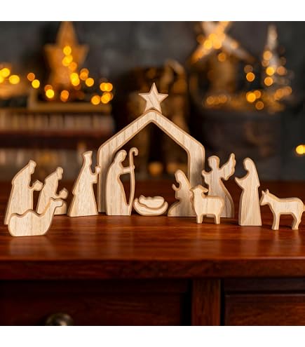 Amazon.com: Kurt Adler 11 Piece Nativity Set : Home & Kitchen