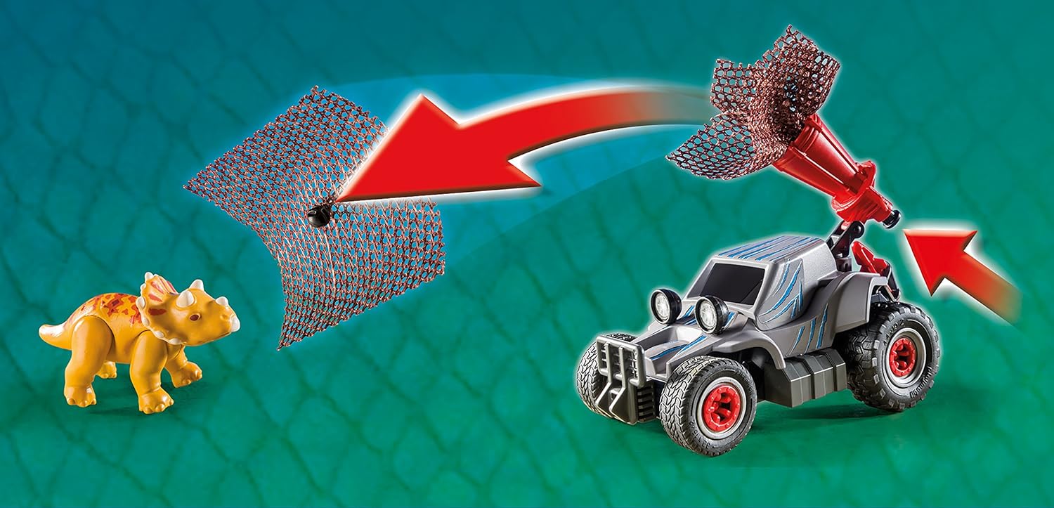 playmobil coche con triceratops