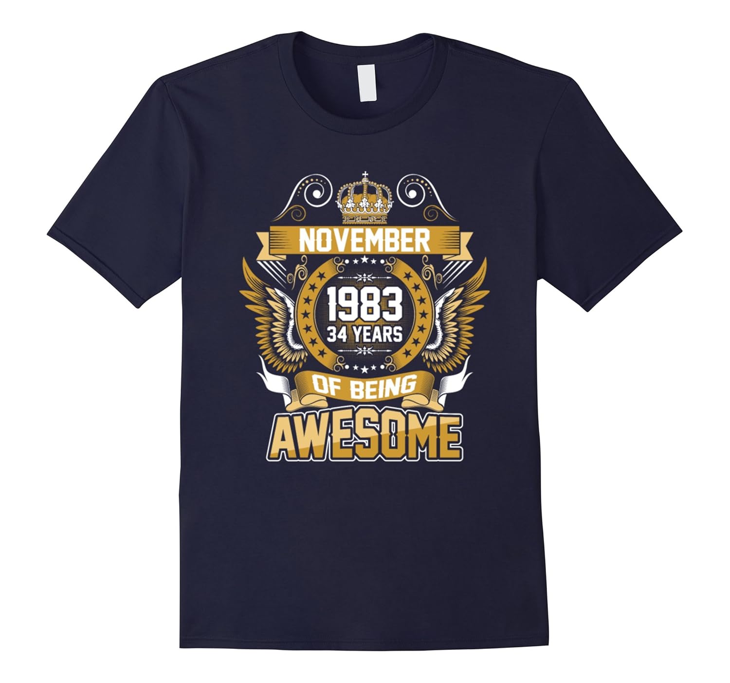 November 1983 34th Birthday 34 Years Old Gift T-Shirt-Rose