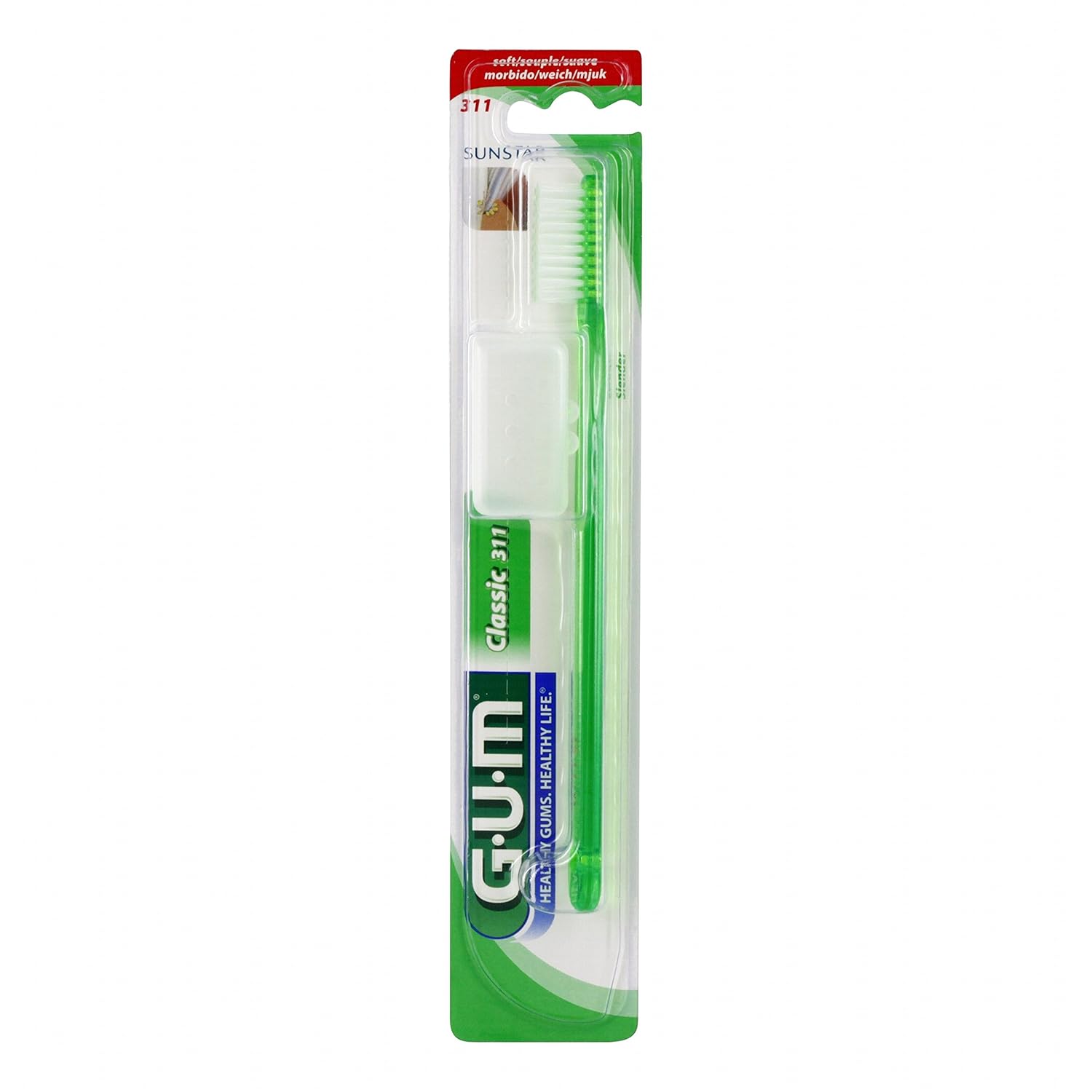 GUM Toothbrush Classic 311 Colour Green Amazon.co.uk Health