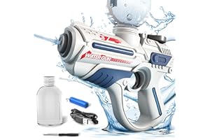 ROHSCE Electric Water Gun Pistol, Rechargeable Automatic Squirt Guns Up to 26 FT Range, One-Button Powerful Squirt Guns for Kids & Adults Summer Swimming Pool Party Beach Outdoor Activity, Blue