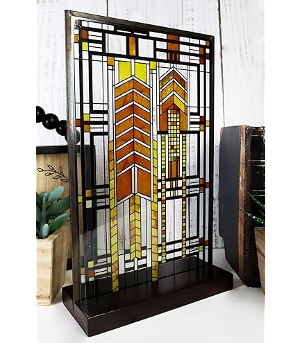 Panneau Vitrail 18 X 25 Pouces - Arbre De Vie - Verre Coloré Multicolore - Chloe