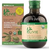 OLIVIE PLUS 30X Organic High Polyphenol Extra Virgin Olive Oil, 250ml | Ultra-High Hydroxytyrosol, Polyphenol Rich 1250 mg/kg, Research-Backed Moroccan Cold Pressed EVOO, Kosher, Premium Finish