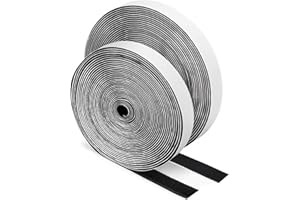 WISYOK Hook and Loop Tape, RolL with Heayy Duty Adhesive, Double Sided Sticky Back Tapes Strips for Home, Office, Classroom (