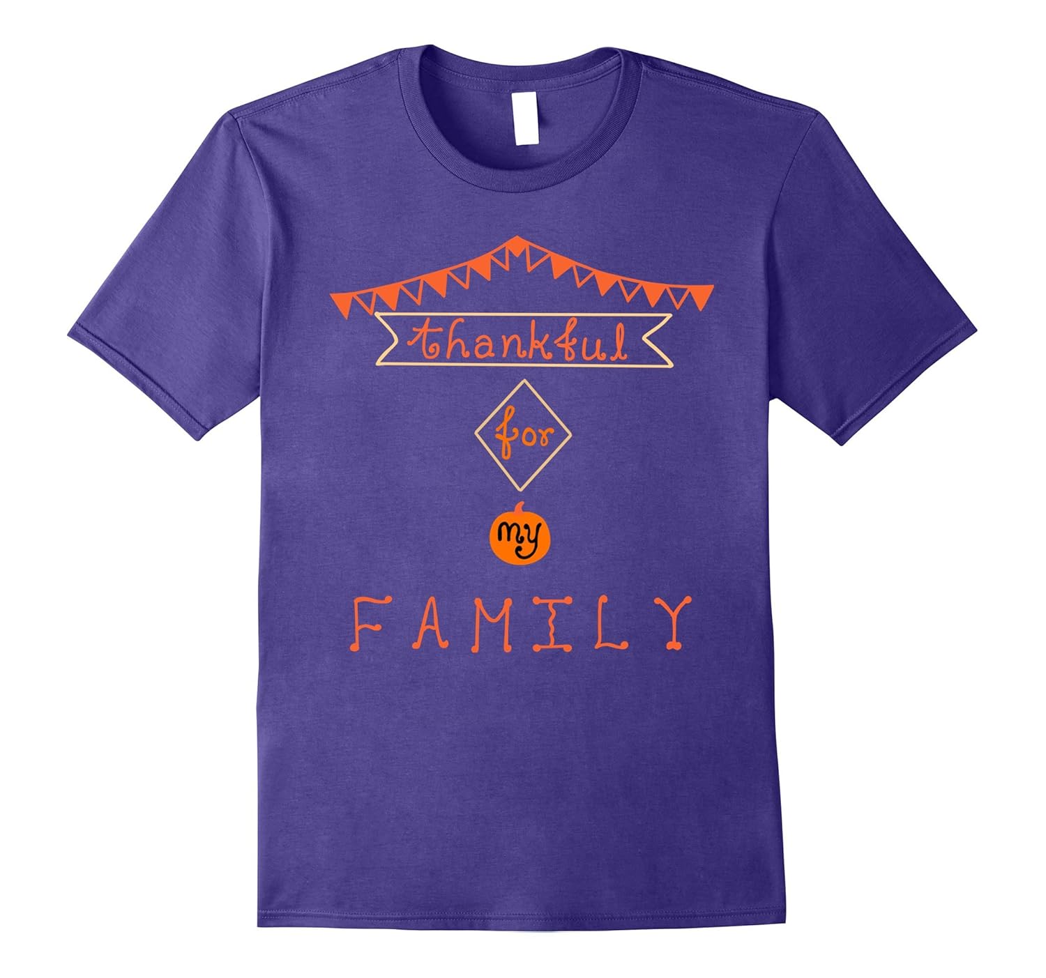 Thankful for My Family Thanksgiving Family Gift T-Shirt-ANZ