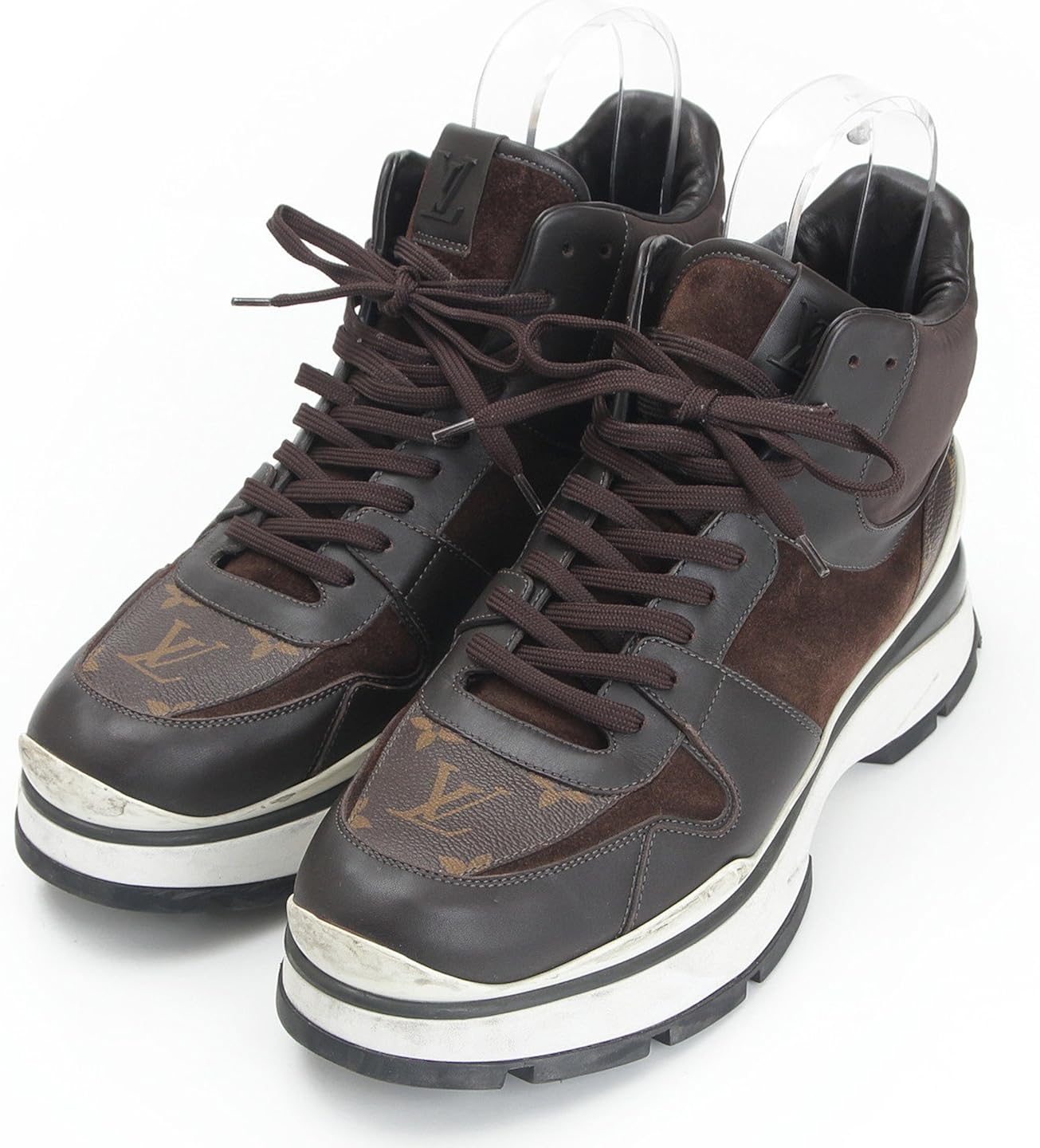 Amazon ルイヴィトン メンズ モノグラム ハイカット スニーカー Louis Vuitton ルイヴィトン スニーカー