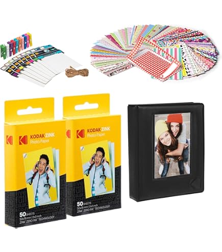 Kodak 2x3 Premium ZINK Fotopapier  50 Vellen  Kleurrijke Vierkante Hangende Fotolijsten Fotoalbum Compatibele Printomatic Stap En Glimlach Amz Rodz2x3k1