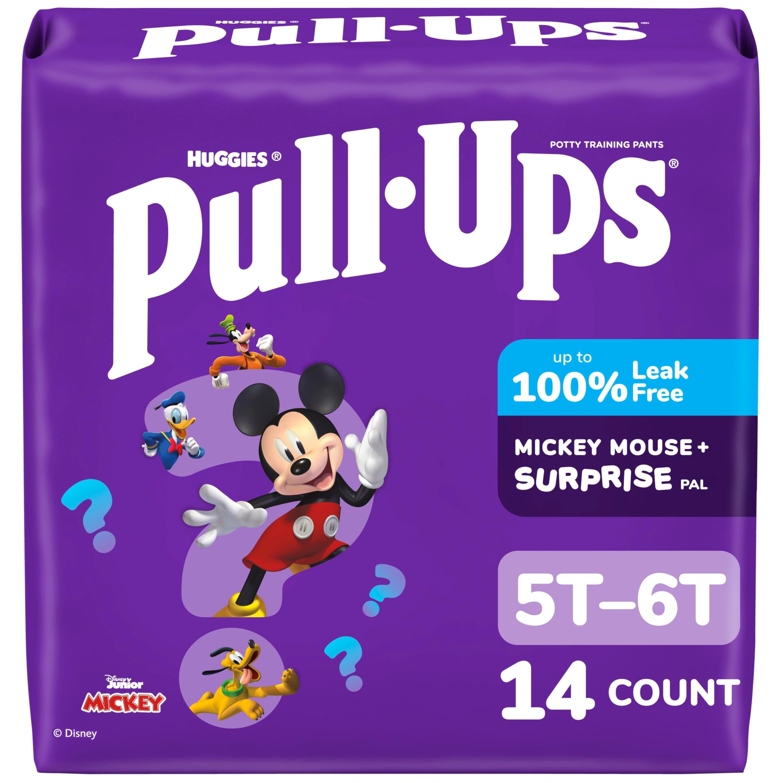 Photo 1 of Pull-Ups Boys' Potty Training Pants, Size 5T-6T Training Underwear (46+ lbs), 14 Count