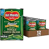 Del Monte Canned Whole Green Beans, 14.5 Ounce (Pack of 12)